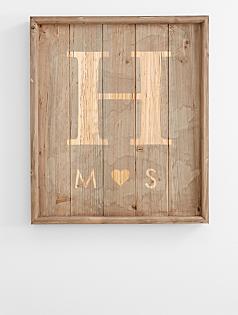 couple's monogram wood sign