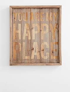 my happy place wood sign