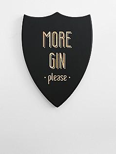 personalized more please shaped wood sign