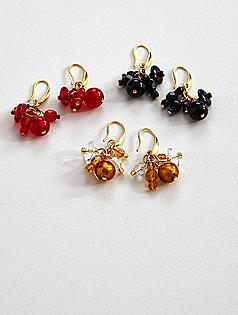 iridescent murano glass bead earrings