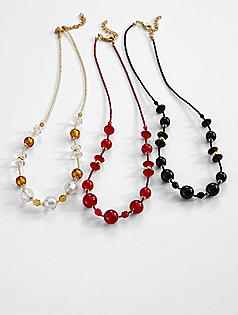 iridescent murano glass bead necklace