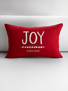personalized peace, love, joy throw pillow cover