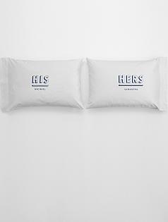 his + hers pillowcases
