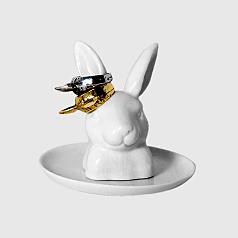 porcelain animal head ring holder