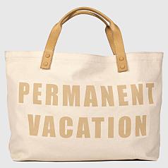 permanent vacation canvas tote bag