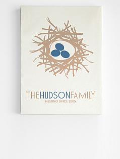 personalized family nest wall art
