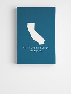 personalized states wall art