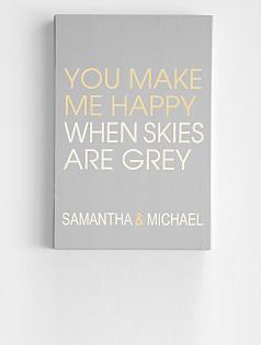 personalized "you make me happy" wall art