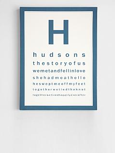 personalized eye chart story of us wall art