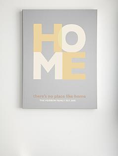 personalized "there's no place like home" wall art