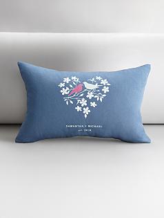 personalized love birds throw pillow cover