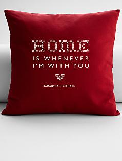 personalized home is ... throw pillow cover