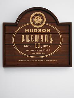 home pub barley wooden sign