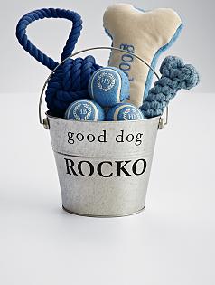 harry barker blue toy gift bucket 