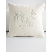 personalized family members square throw pillow cover