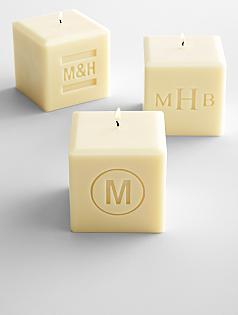 monogram artisan candle
