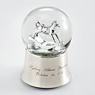 rocking horse snow globe