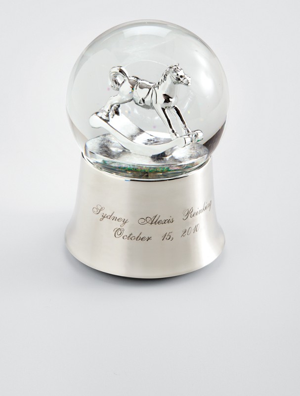 rocking horse snow globe