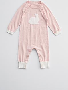 pink bunny baby long johns