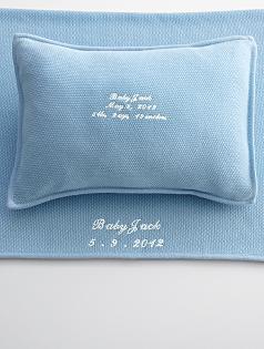 cashmere pillow + blanket blue