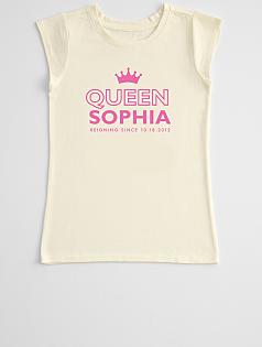 queen crown girl's t-shirt