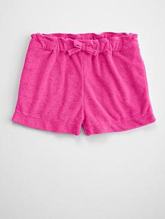 kids terry short - pink - small