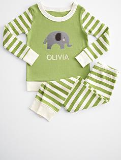 kid's striped pajamas + patch