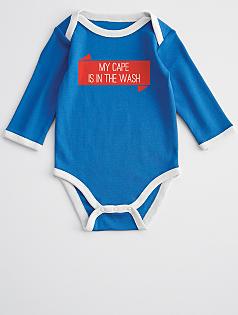 my cape is in the wash baby long sleeve one piece
