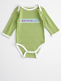 birthday girl baby long sleeve one piece