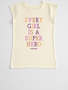 every girl is a superhero girl's t-shirt