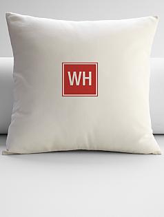 personalized square monogram throw pillow cover