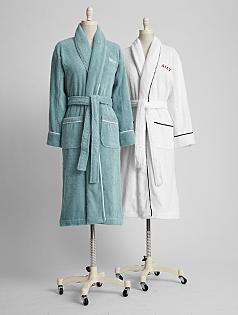 women's monogram terry robe