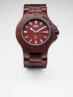brown natural wooden watch 