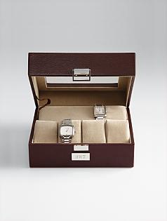 personalized men’s leather watch case