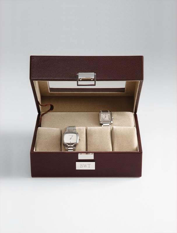 men’s leather watch case