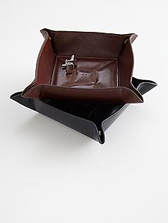 personalized leather catchall