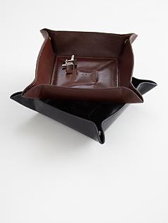 personalized leather catchall