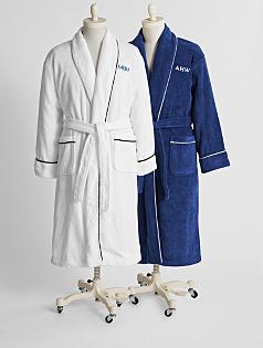 men's monogram terry robe