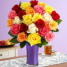 Two Dozen Rainbow Roses