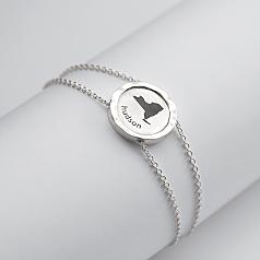 sterling graphic state bracelet