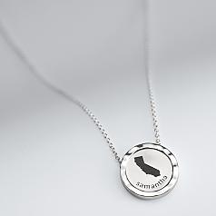 sterling graphic state necklace