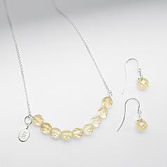 lemon quartz jewelry set 