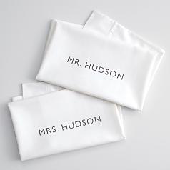 personalized mr. and mrs. pillowcases