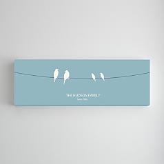 personalized birds on a wire wall art