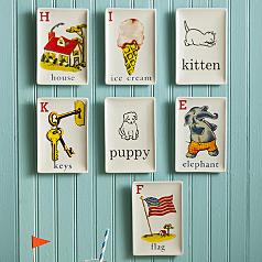 children's flashcard valets