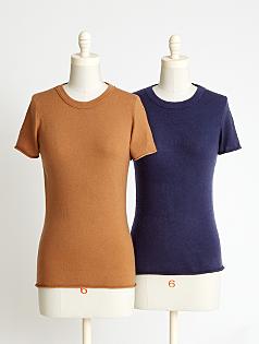 plush cashmere short sleeve t-shirt