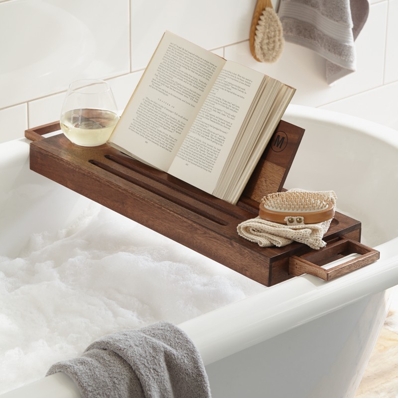 personalized bath caddy