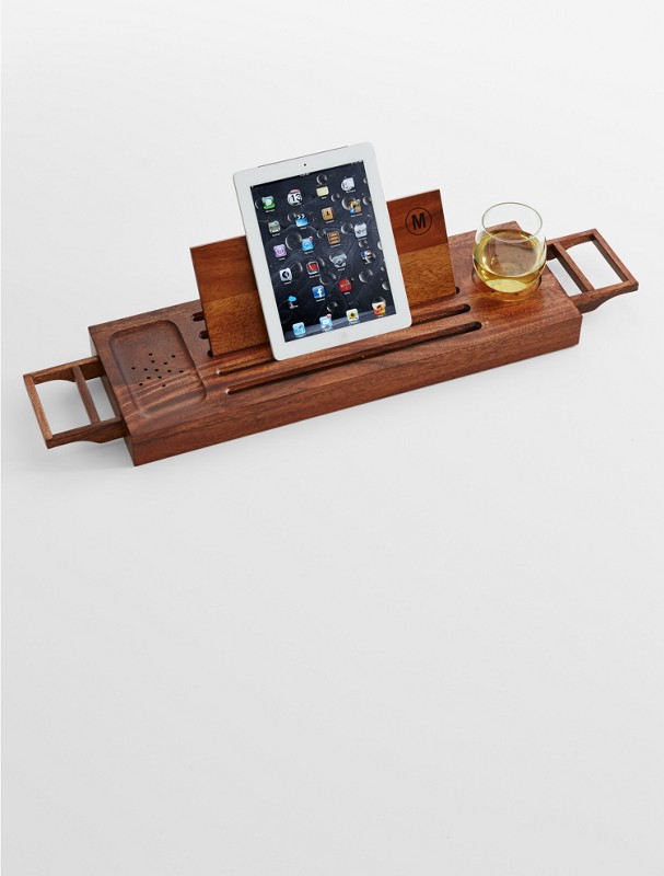 personalized bath caddy