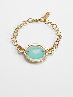 aqua chalcedony stone bracelet