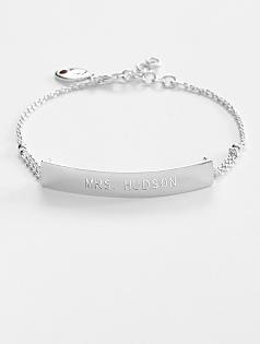 personalized anniversary bar bracelet